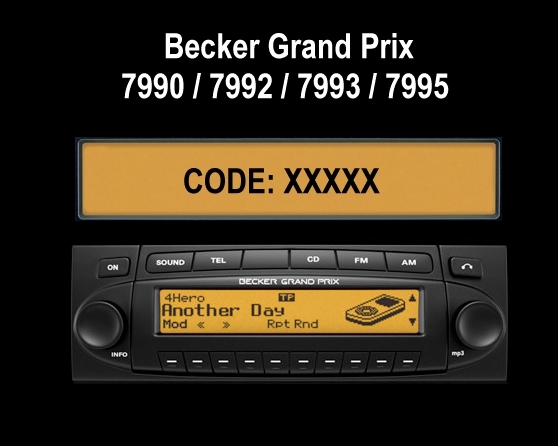 Auto Radio Key Code Becker BE7990 Grand Prix